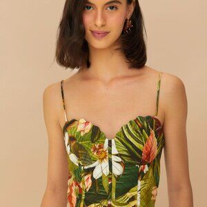 Farm Rio Multicolor Botanical Forest LENZING™ ECOVERO™ Euroflax™ CropTop